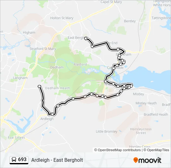 693 Bus Line Map