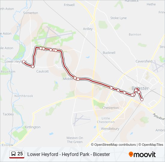 25 Bus Line Map