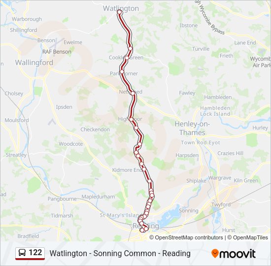 122 Bus Line Map