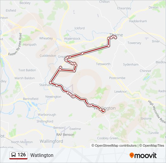 126 Bus Line Map