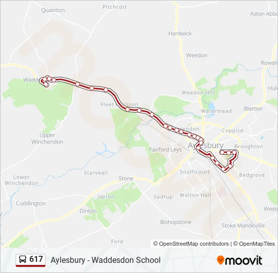 617 Bus Line Map