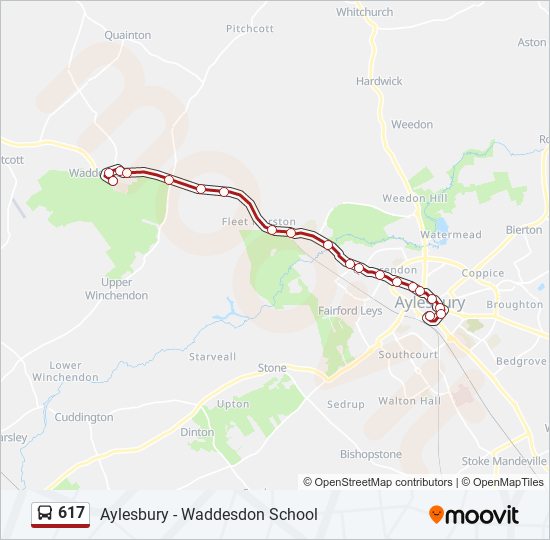 617 Bus Line Map