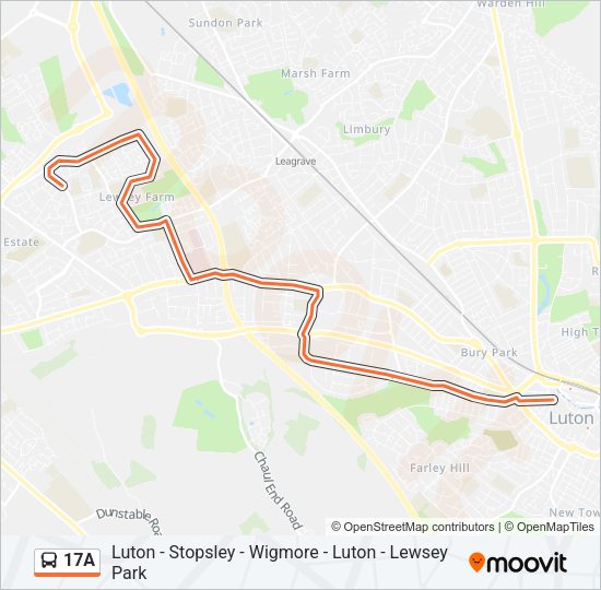 17A Bus Line Map