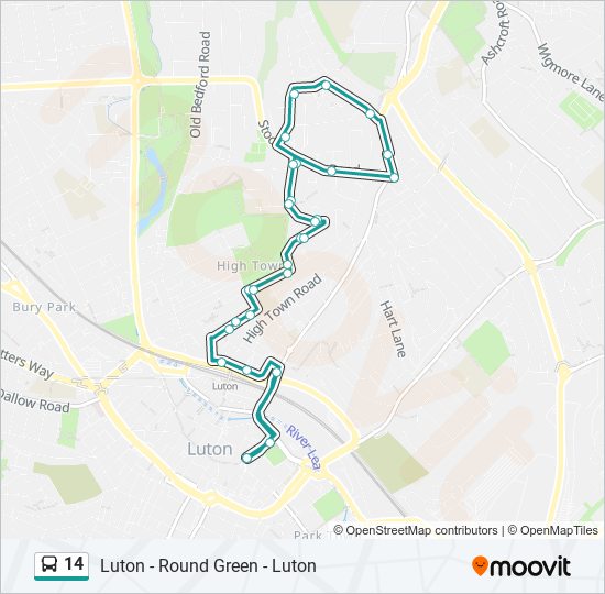 14 bus Line Map