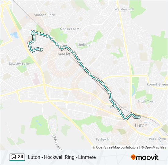 28 Bus Line Map