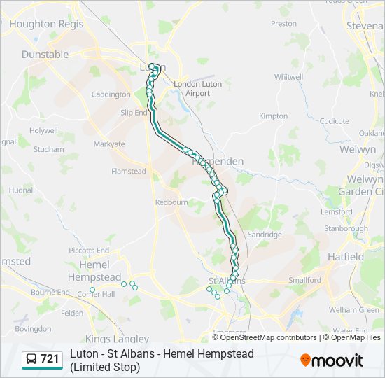721 Bus Line Map