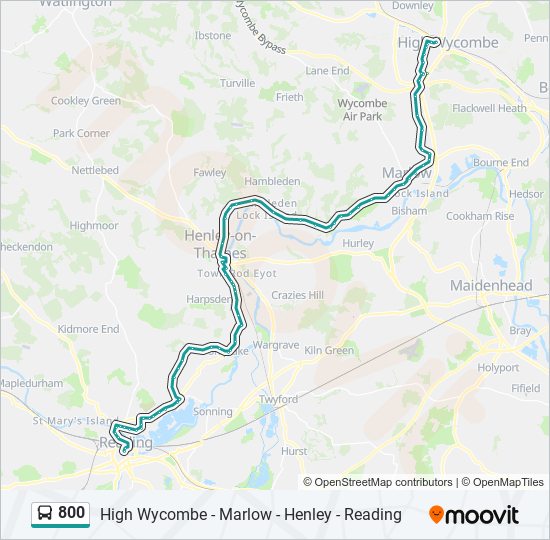 800 Bus Line Map