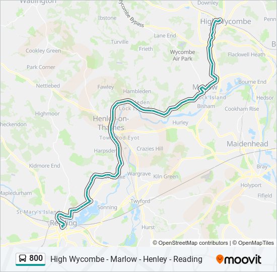 800 Bus Line Map