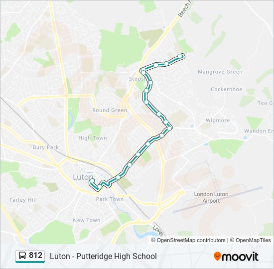 812 Bus Line Map
