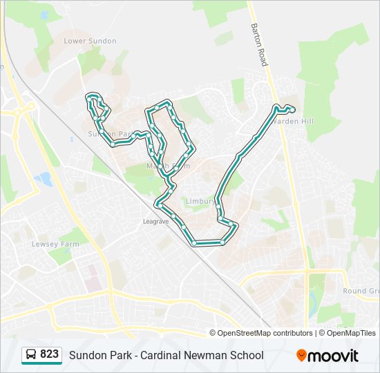 823 Bus Line Map