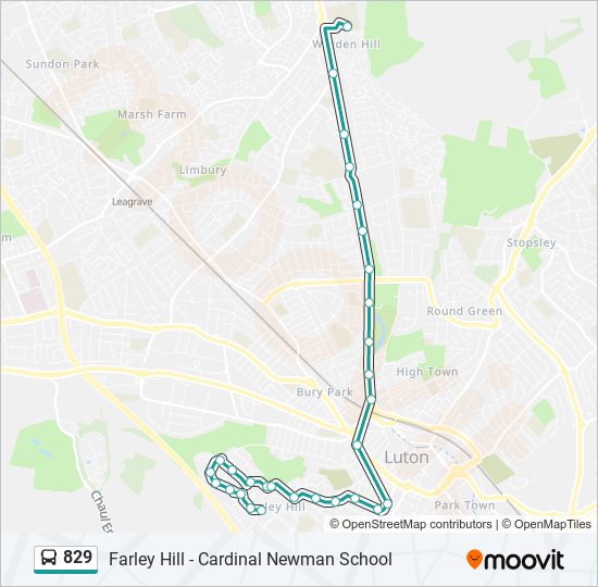 829 Bus Line Map