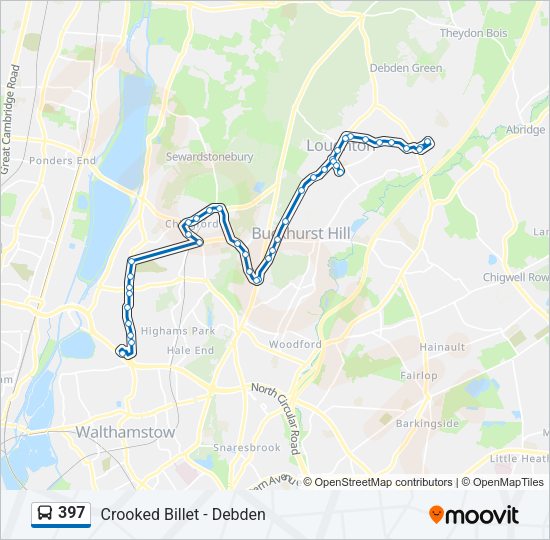 397 Bus Line Map