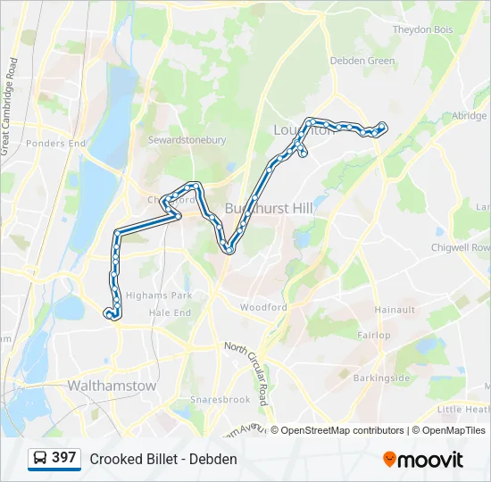 397 Bus Line Map