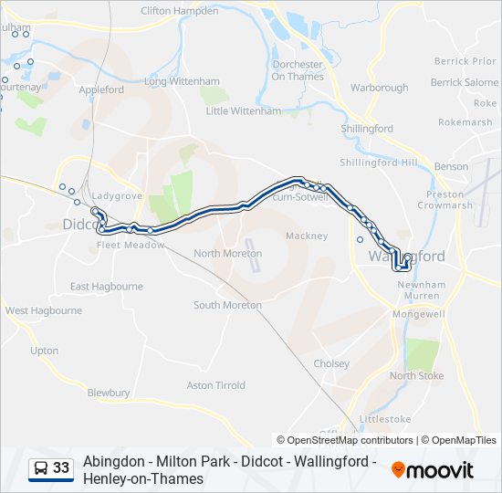 33 Route: Schedules, Stops & Maps - Wallingford (Updated)