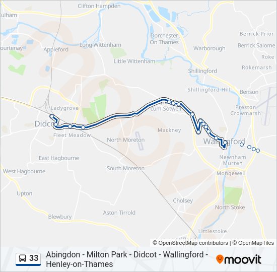 33 Bus Line Map