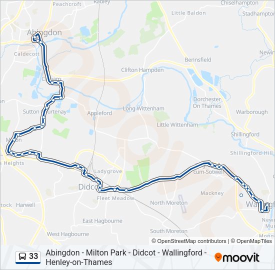 33 Bus Line Map