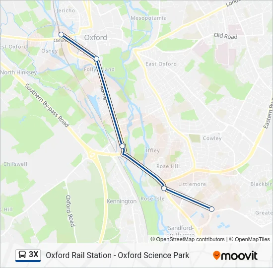3X Route: Schedules, Stops & Maps - Oxford City Centre (Updated)