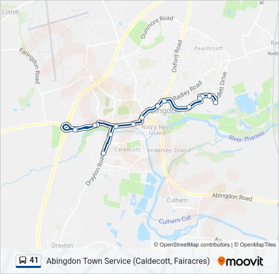 41 Bus Line Map