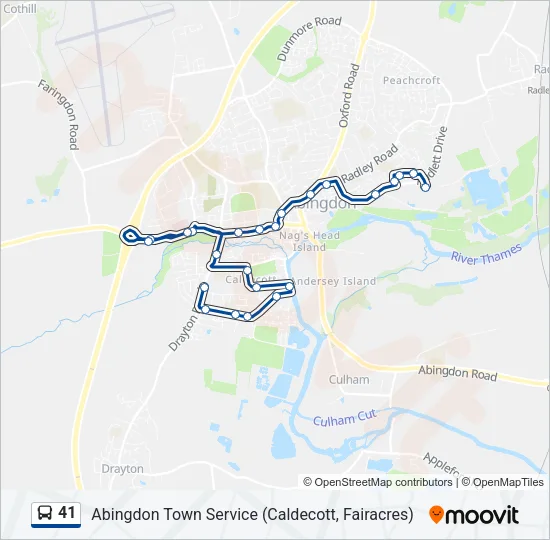 41 Bus Line Map