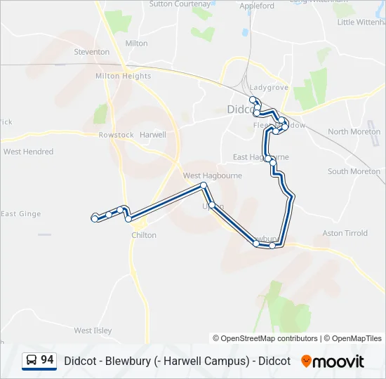 94 Bus Line Map