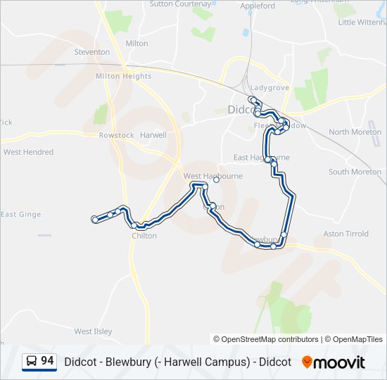 94 Route: Schedules, Stops & Maps - Didcot (Updated)