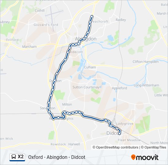 x2 Route: Schedules, Stops & Maps - Abingdon (Updated)