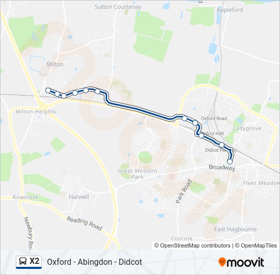 X2 Bus Line Map