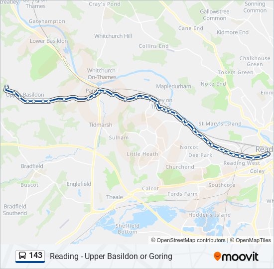 143 Bus Line Map