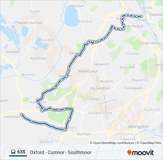 63S bus Line Map