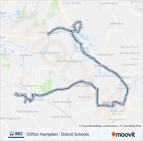 BB2 Bus Line Map