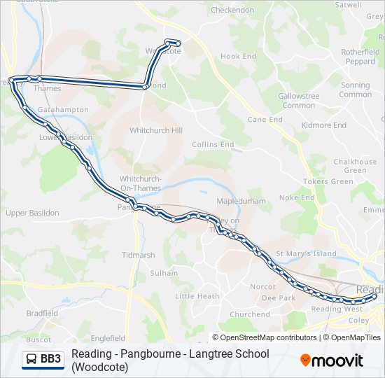 BB3 Bus Line Map