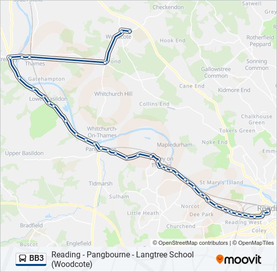 BB3 Bus Line Map