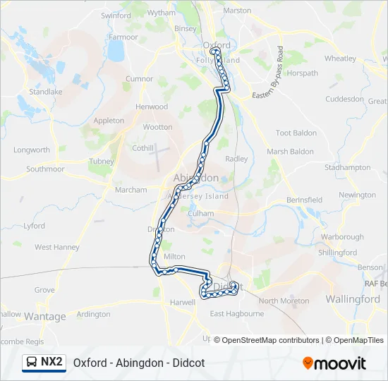 NX2 Bus Line Map