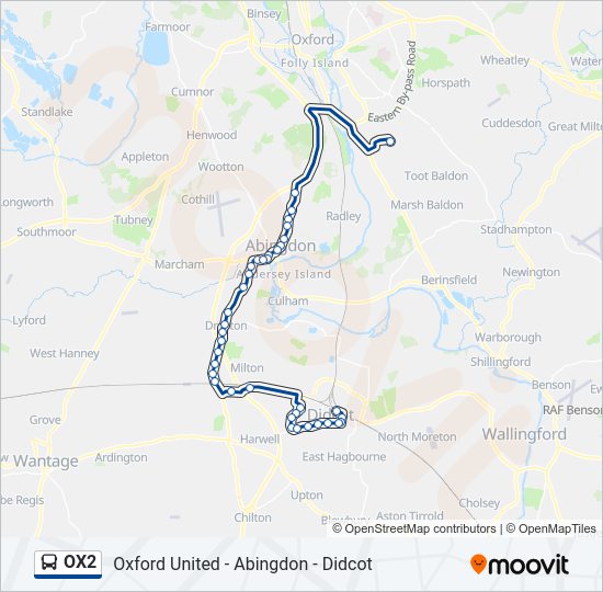 OX2 Bus Line Map