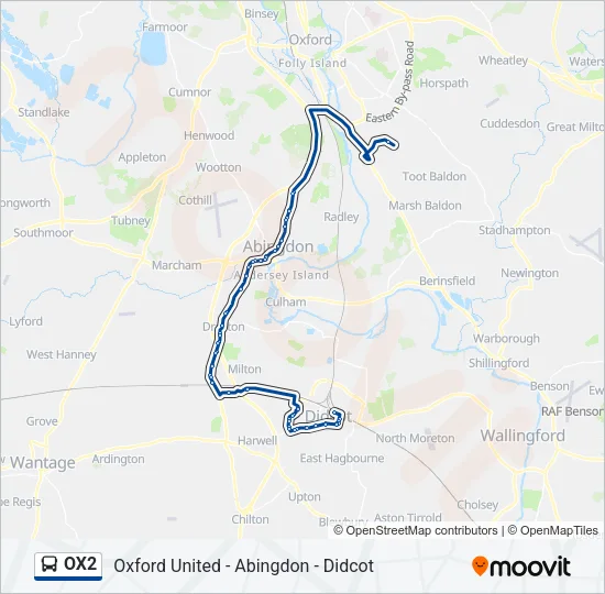 OX2 Bus Line Map