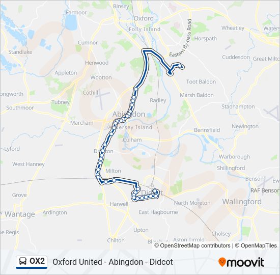 OX2 Bus Line Map