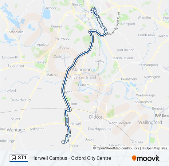 ST1 Bus Line Map