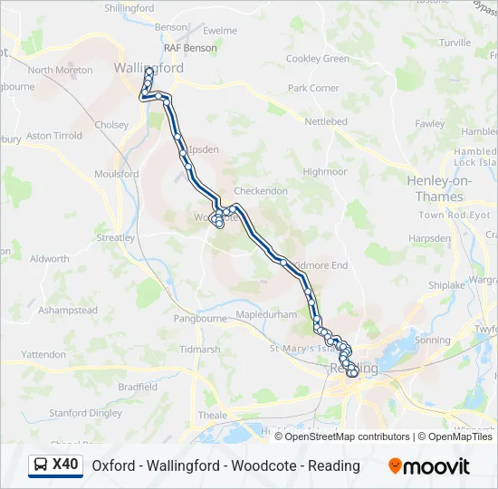 X40 Bus Line Map