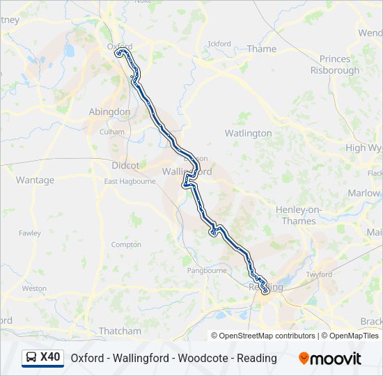 X40 Bus Line Map