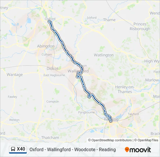 X40 Bus Line Map