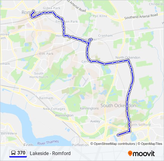 370 Route: Schedules, Stops & Maps - Romford (Updated)