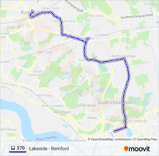 370 Bus Line Map