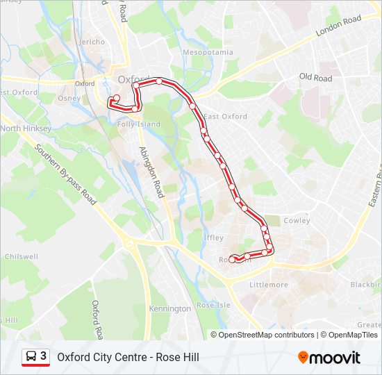 3 Bus Line Map