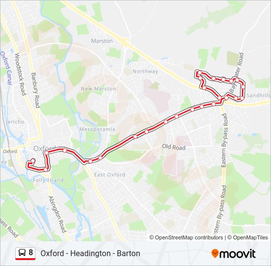 8 Bus Line Map