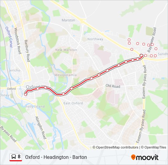 8 Bus Line Map
