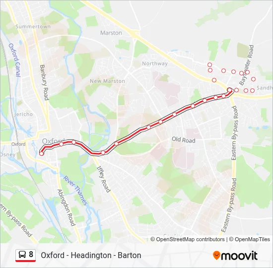 8 Route: Schedules, Stops & Maps - Barton (Updated)