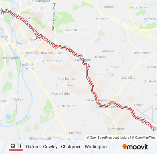 11 bus Line Map