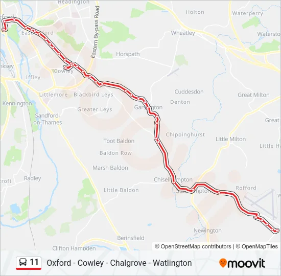 11 Bus Line Map