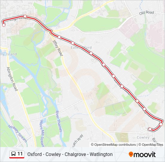 11 Bus Line Map