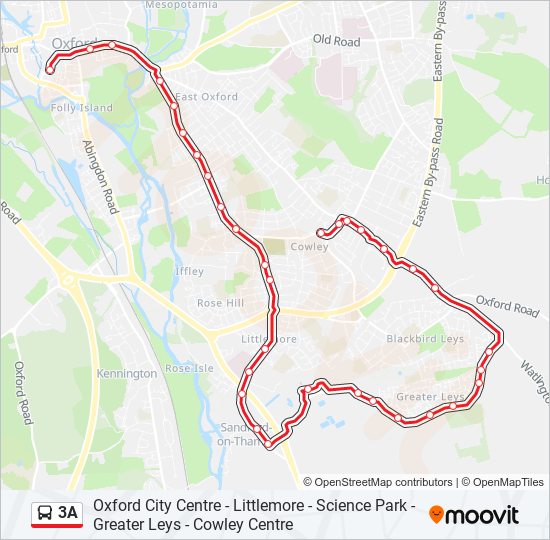 3A bus Line Map